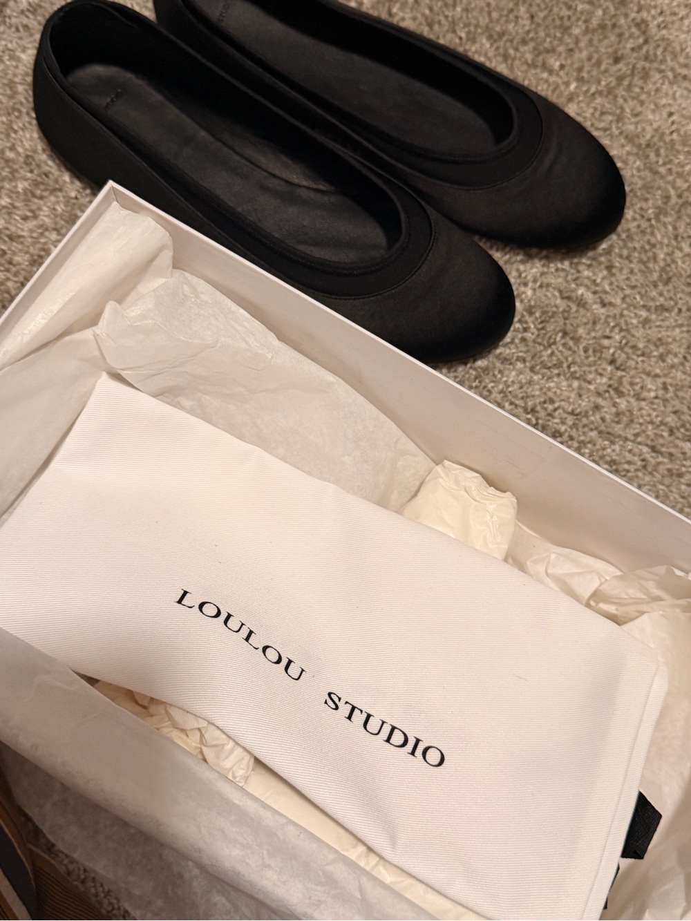 Loulou Studio - Frano Satin Ballet Flats - Picture 7 of 8